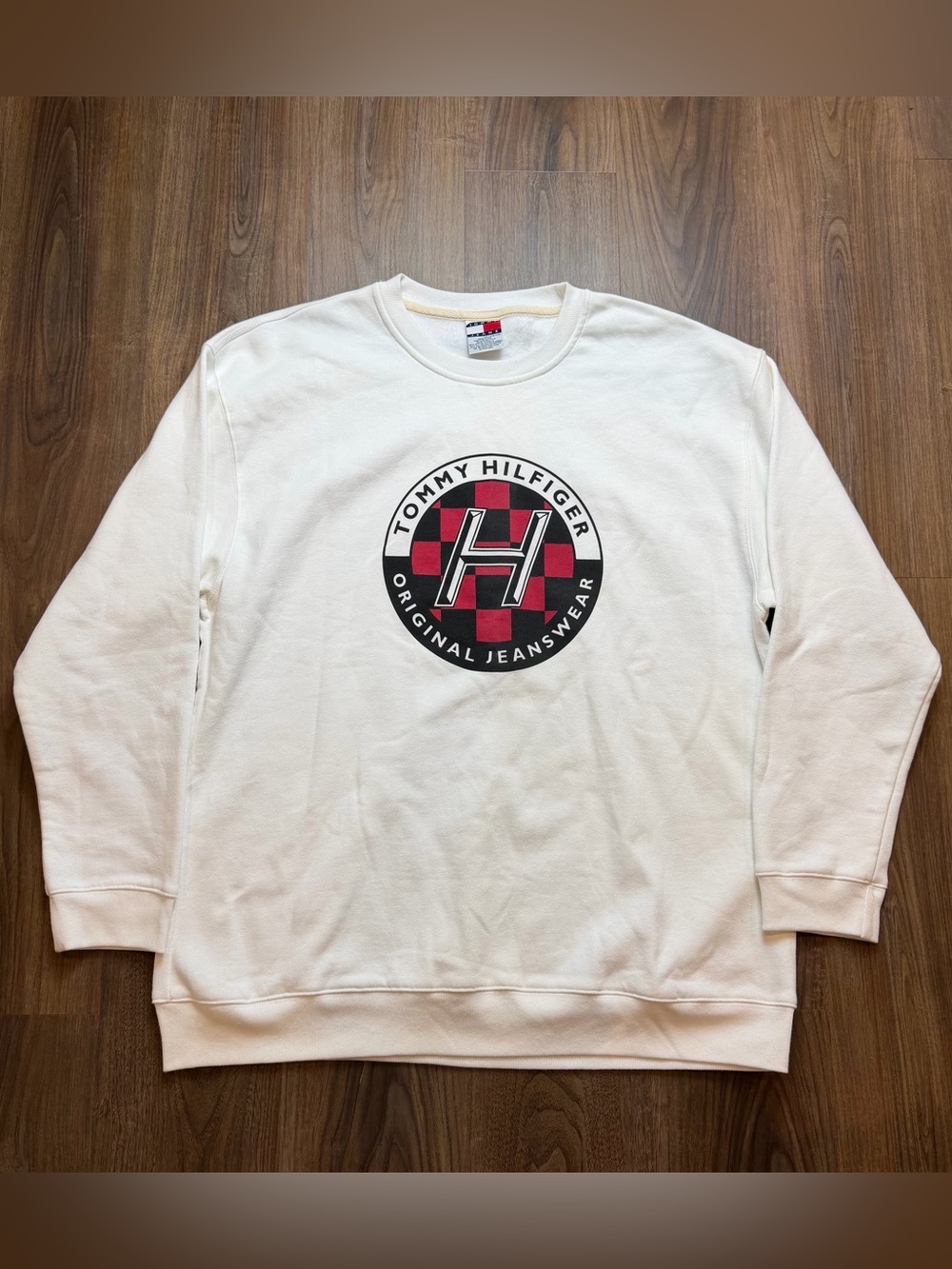 VTG Tommy Hilfiger Jeans Logo Crewneck Sweatshirt 80’s 90’s Made In USA Mens 2XL
